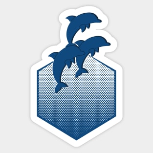 Dolphins in the Deep Blue Sea Sticker